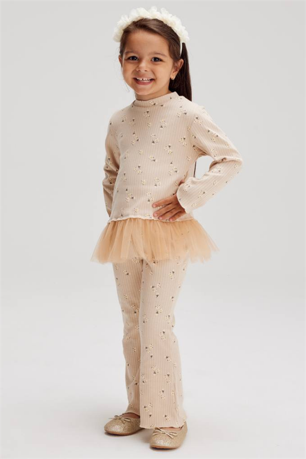 Kız Çocuk Tütü Detaylı Kaşkorse İspanyol Tayt Takım