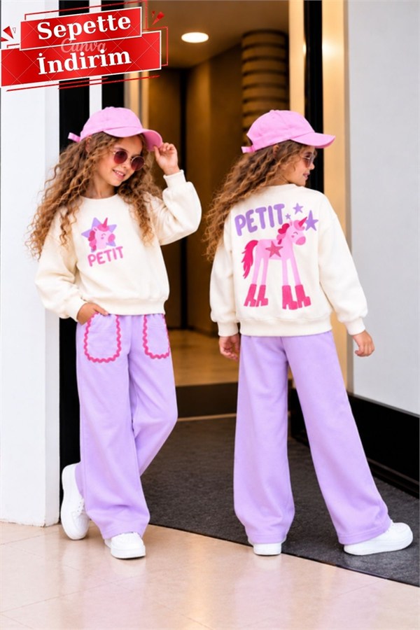 Kız Çocuk Unicorn Petit 3 İplik Takım