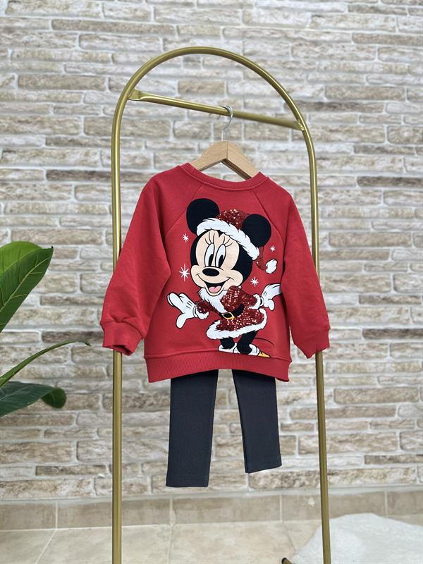 Kız Çocuk Yeni Yıl Minnie Taytlı Takım