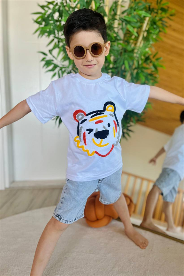 Kot Şortlu Süzene Nakışlı Takım