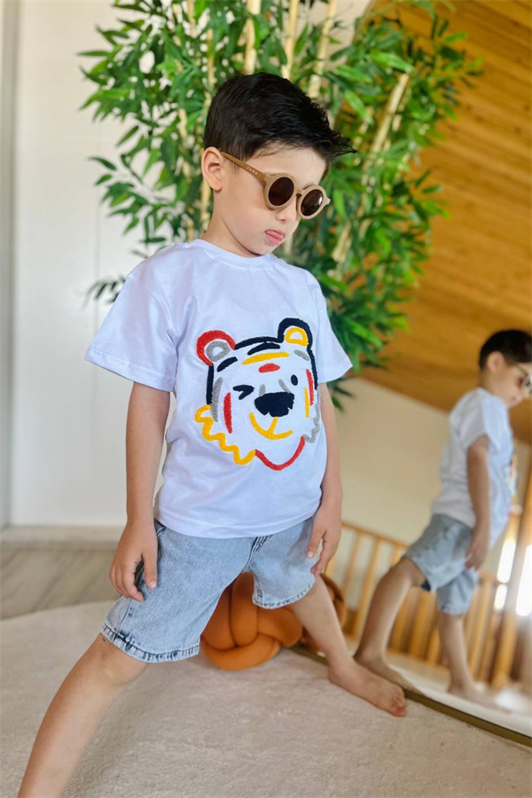 Kot Şortlu Süzene Nakışlı Takım