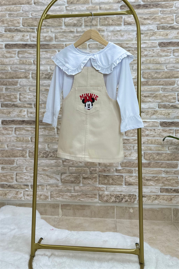 Krem Minnie Denim Jile Elbise