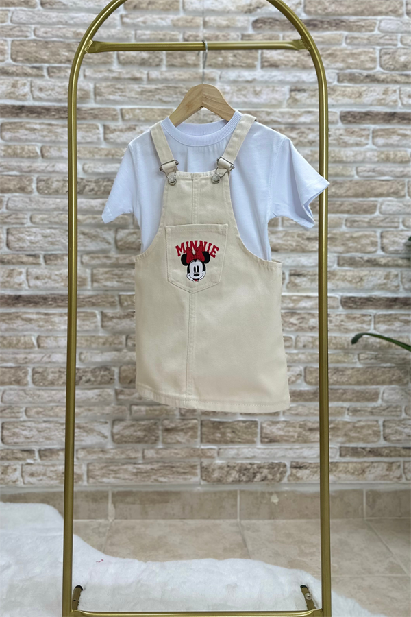 Krem Minnie Denim Jile Elbise