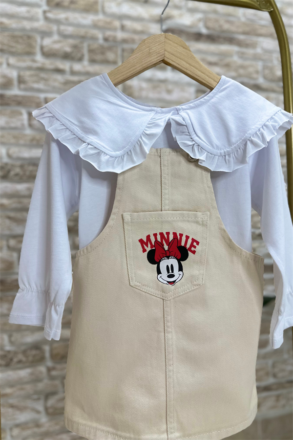 Krem Minnie Denim Jile Elbise