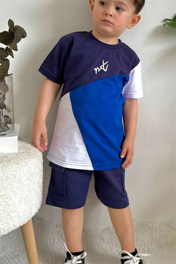 Lacivert Next  Kargo Cepli Şortlu Takım
