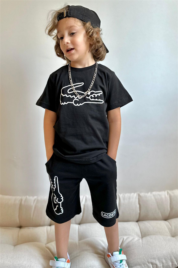 Lacoste Siyah Şortlu Takım