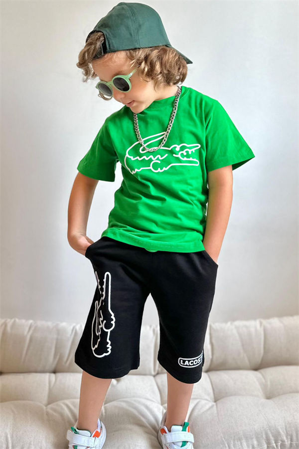 Lacoste Yeşil Siyah Şortlu Takım