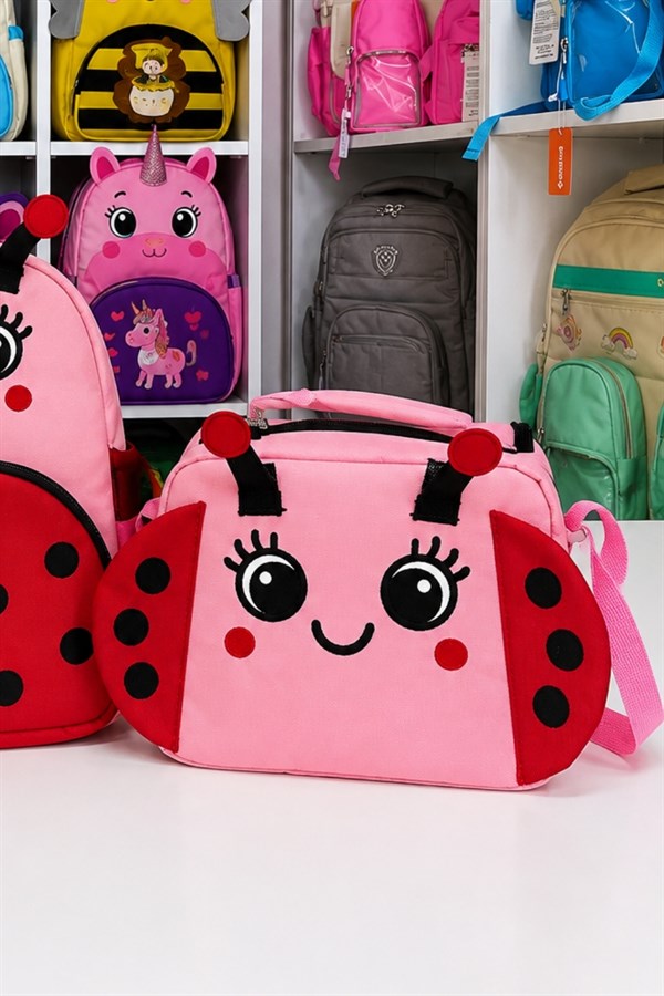 Ladybug 2li Set Anaokulu Kreş Boy Çanta & Beslenme Çantası