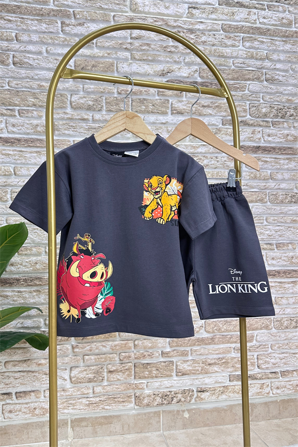 Lion King Antrasit Şortlu Takım