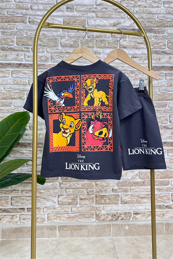Lion King Antrasit Şortlu Takım