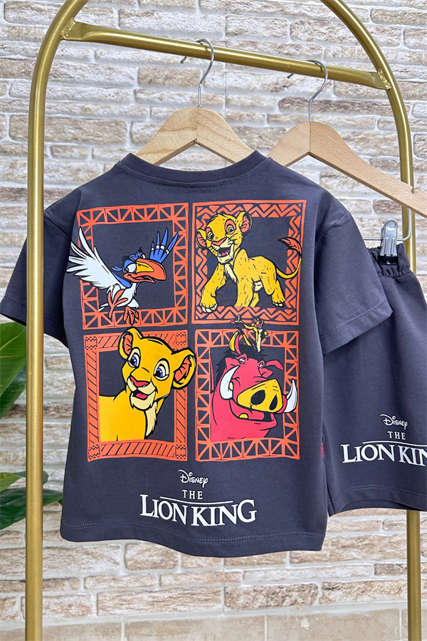 Lion King Antrasit Şortlu Takım