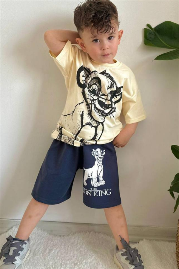 Lion King Lacivert Şortlu Takım