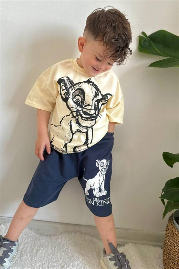 Lion King Lacivert Şortlu Takım