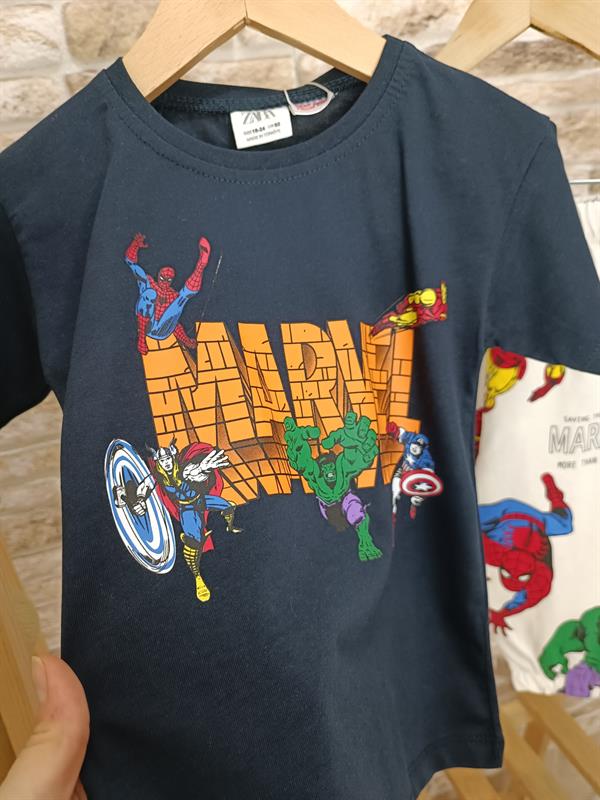 Marvel Baskılı Uzun Altlı Tshirt Takım