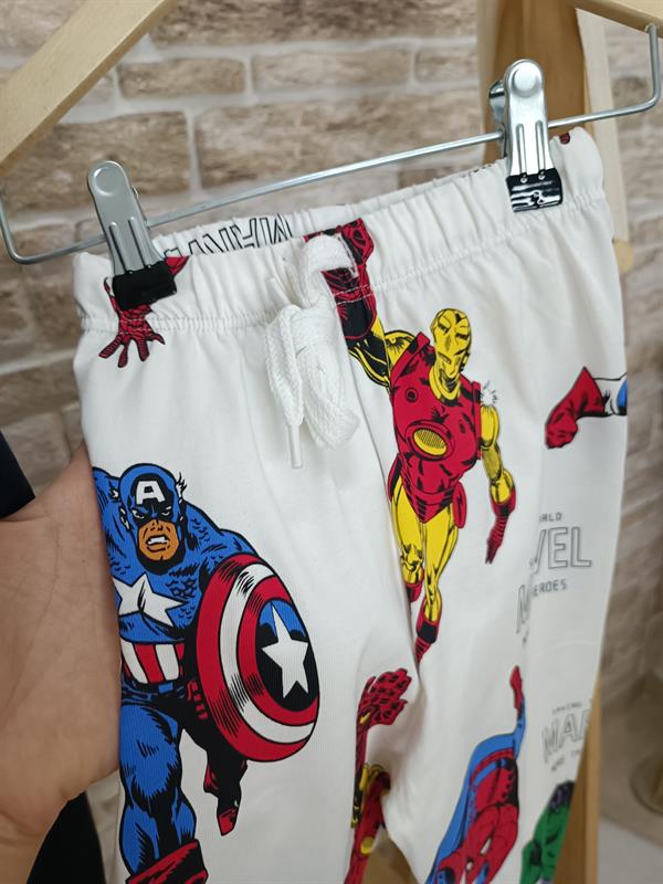 Marvel Baskılı Uzun Altlı Tshirt Takım