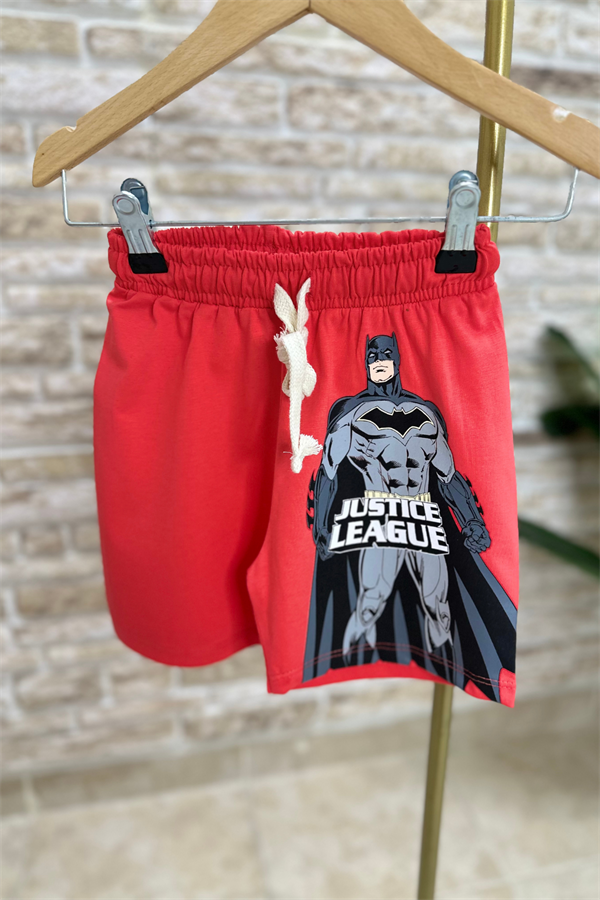 Erkek Çocuk Marvel Kırmızı Şortlu Takım