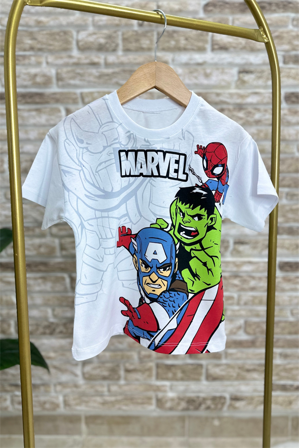 Marvel Lacivert Şort Takım