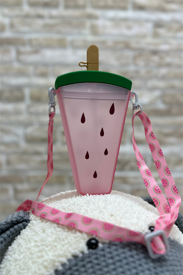 Meyve Dilimi Pembe Su Matarası 400 ML