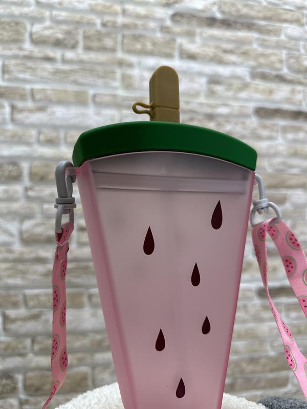 Meyve Dilimi Pembe Su Matarası 400 ML