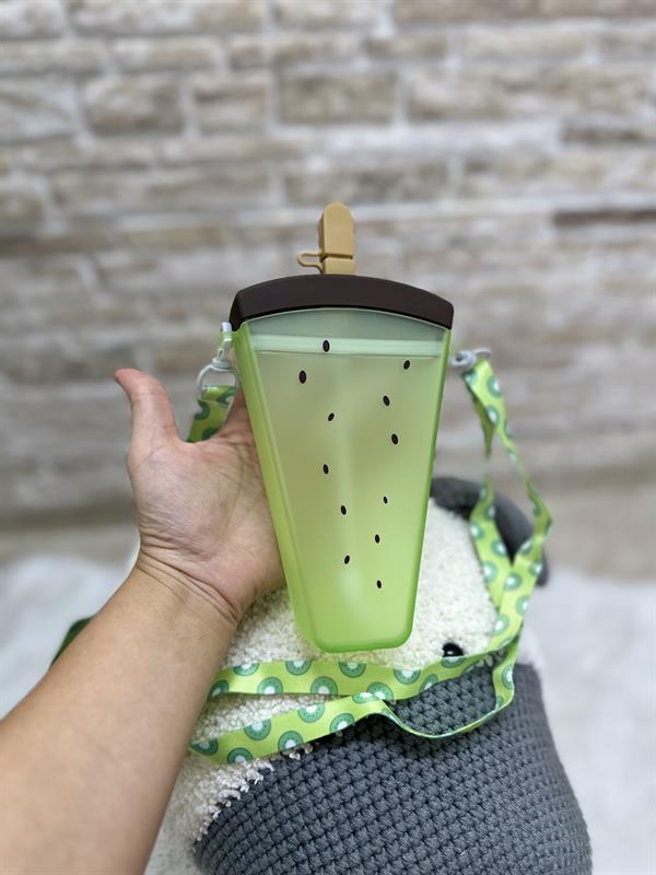 Meyve Dilimi Yeşil Su Matarası 400 ML