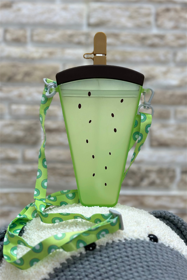 Meyve Dilimi Yeşil Su Matarası 400 ML