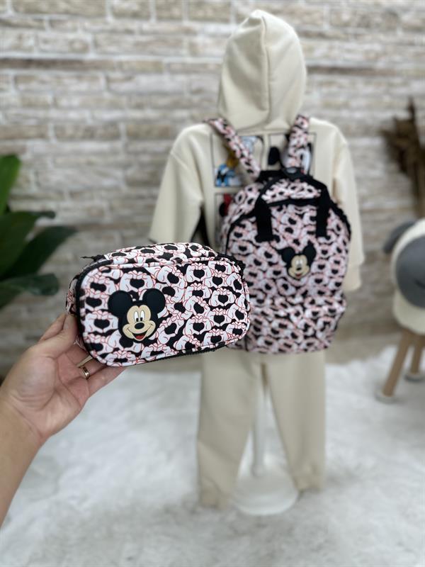 Mickey Baskı İkili Sırt Çantası