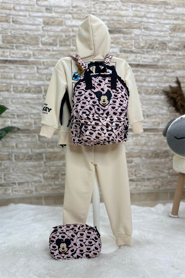 Mickey Baskı İkili Sırt Çantası