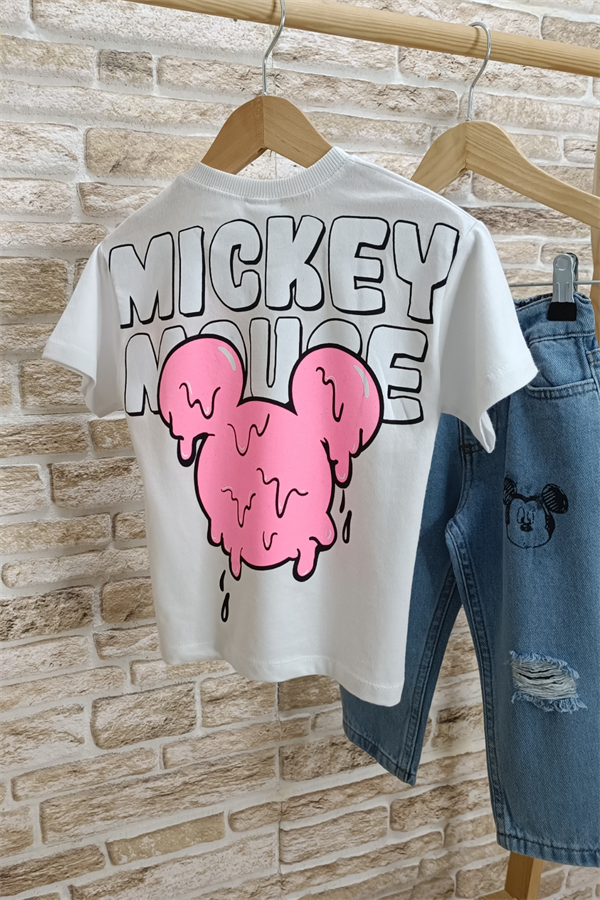 Unisex Çocuk Mıckey Dondurmalı Tshırt