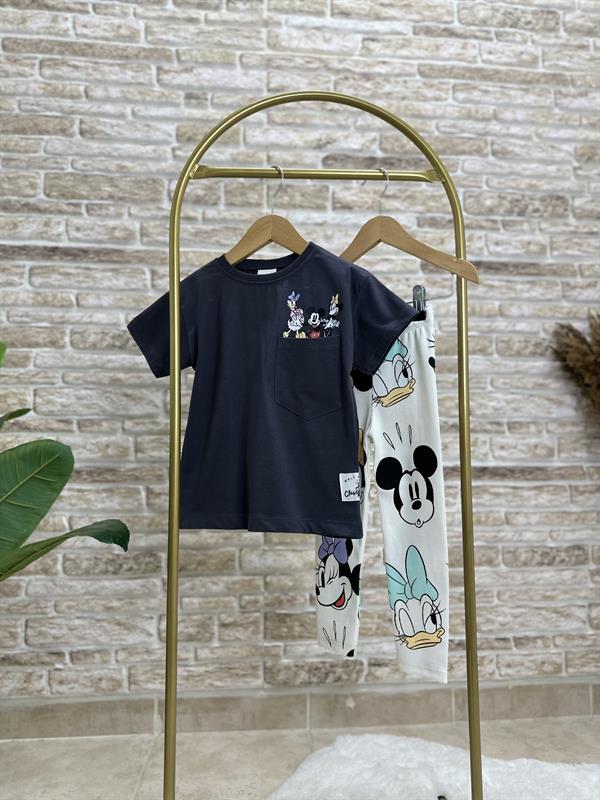 Mickey Friends Cep Detaylı Fitilli Tayt Takım