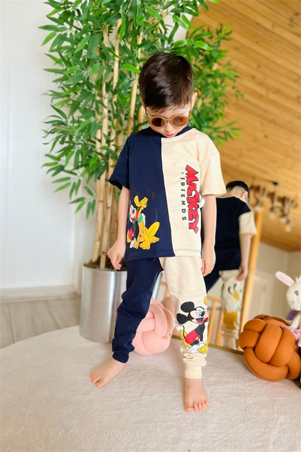 Mickey & Goffy Laci Krem Takım