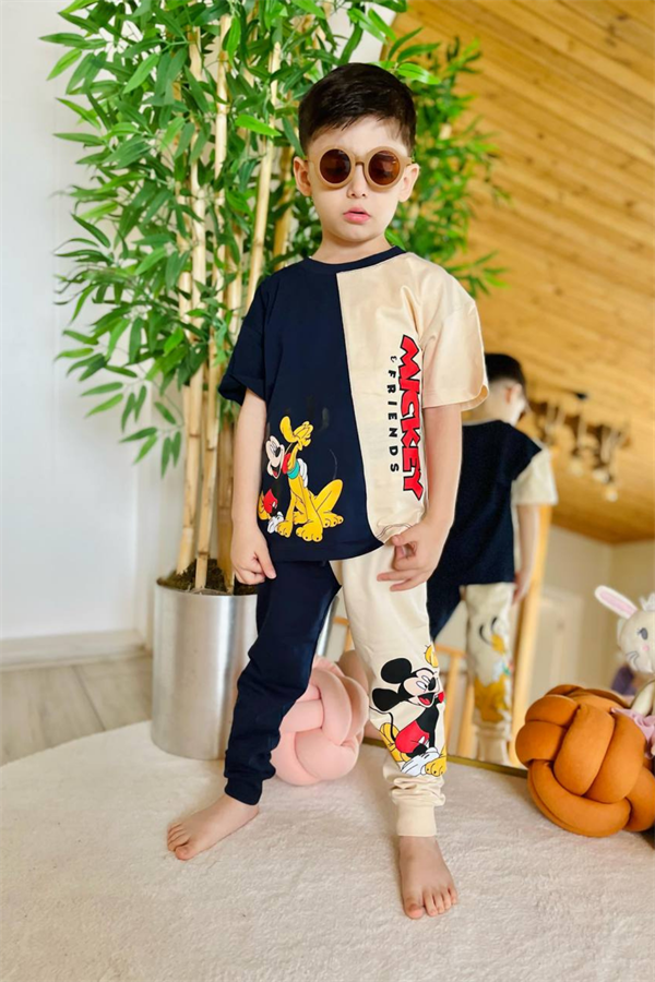 Mickey & Goffy Laci Krem Takım