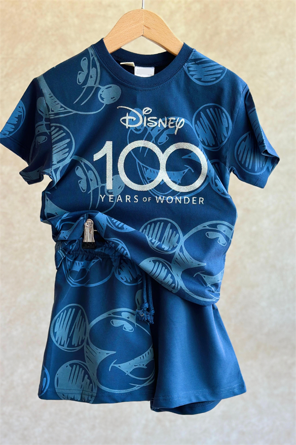 Mickey Lacivert Şortlu Takım