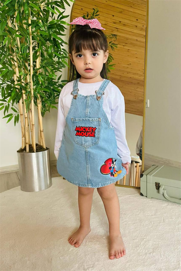 Mickey Mouse Kalp Kot Jile Elbise