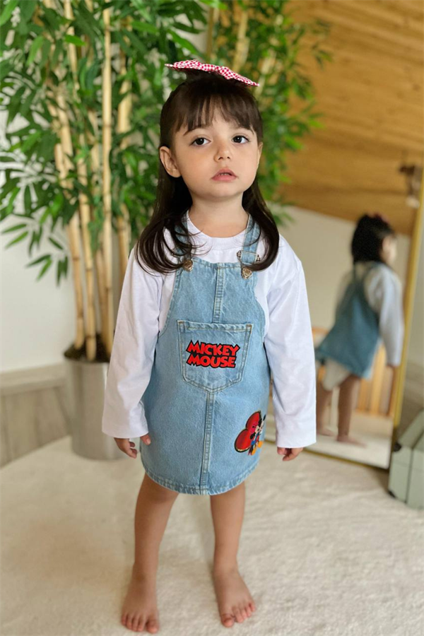 Mickey Mouse Kalp Kot Jile Elbise