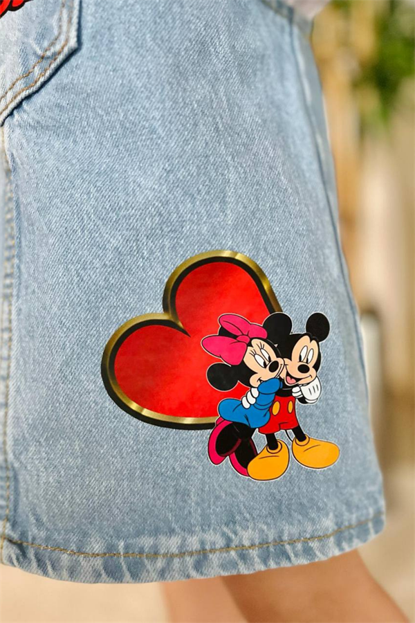 Mickey Mouse Kalp Kot Jile Elbise