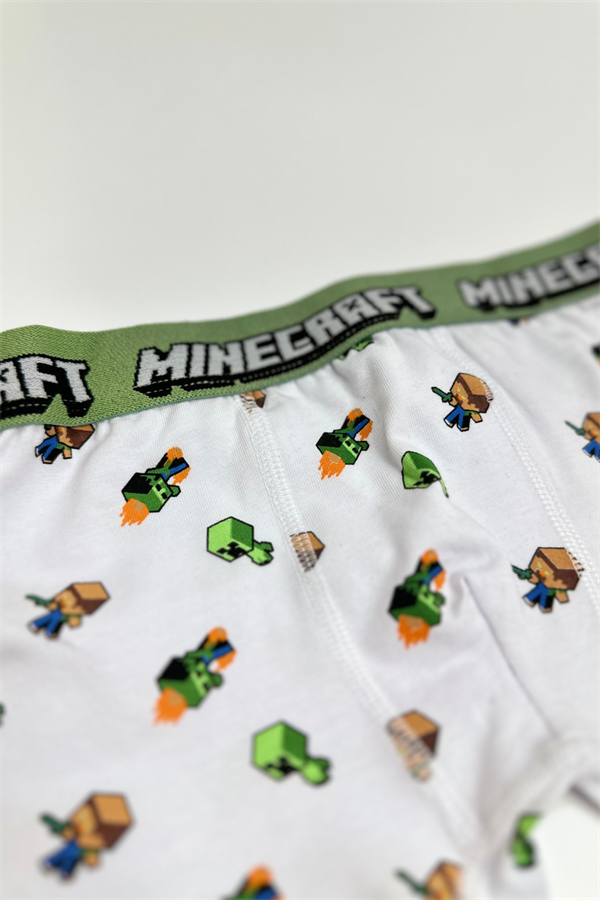 Erkek Çocuk Minecraft Ekru Boxer