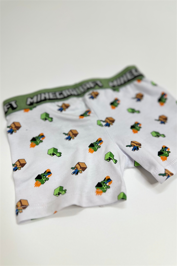 Erkek Çocuk Minecraft Ekru Boxer