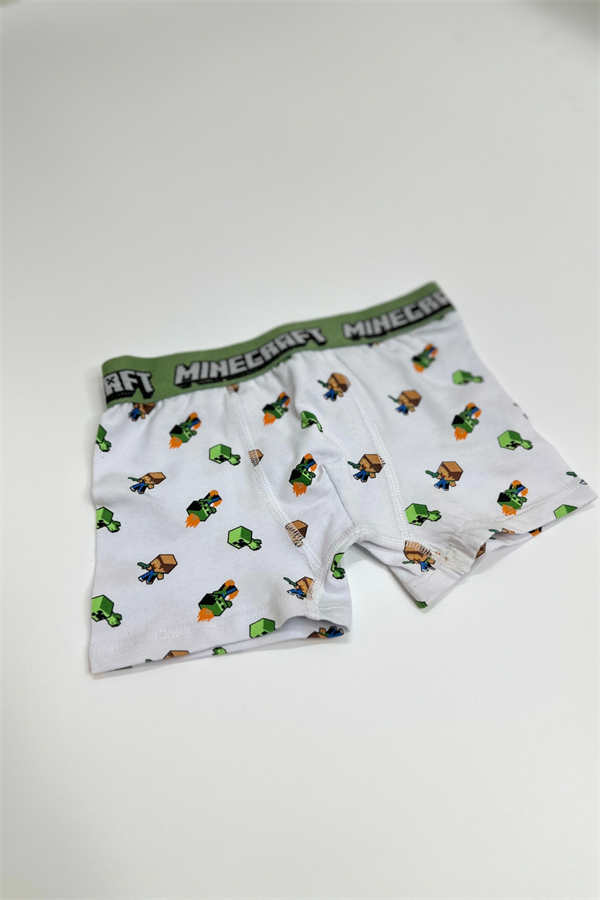 Erkek Çocuk Minecraft Ekru Boxer