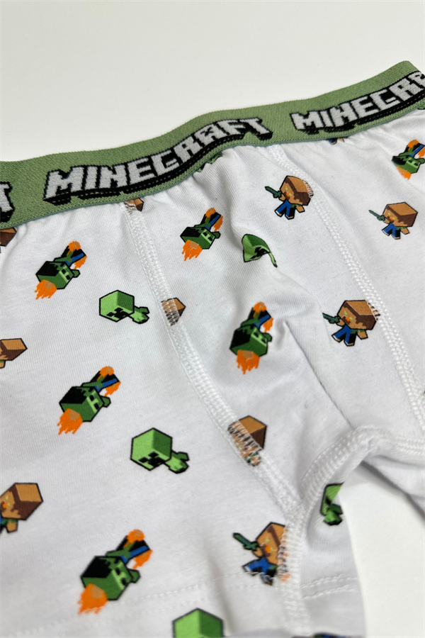 Erkek Çocuk Minecraft Ekru Boxer