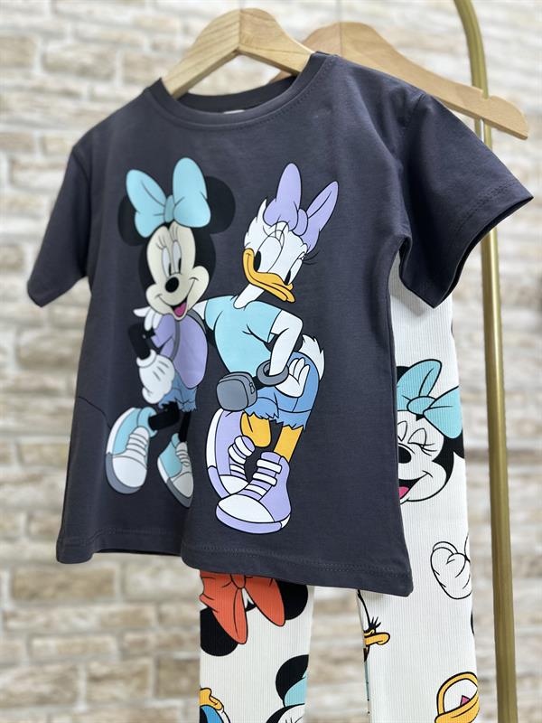 Minnie & Daisy Antrasit Fitilli Tayt Takım