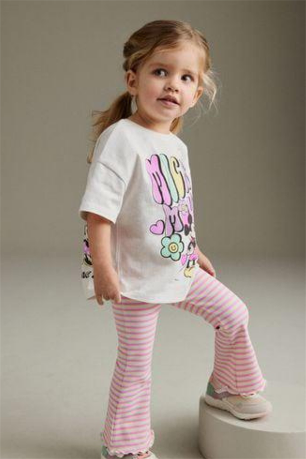 Kız Çocuk Minnie Minnie İspanyol Tayt Takım