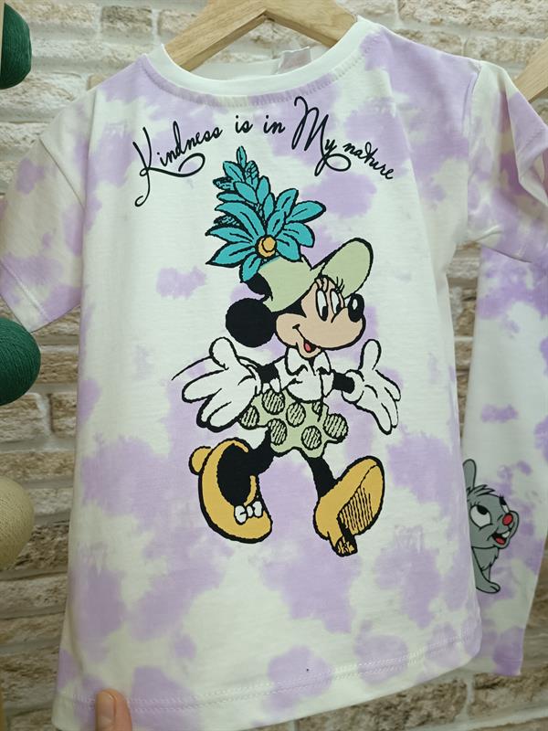 Minnie & Soncap Baskılı Lila Fitilli Taytlı Takım