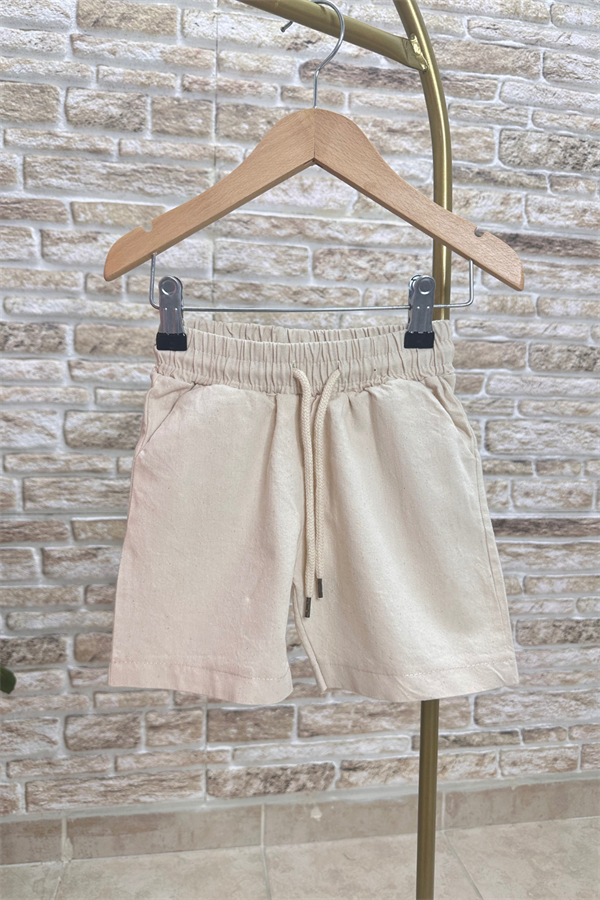 Müslin Gömlekli Pötikareli Şortlu Takım