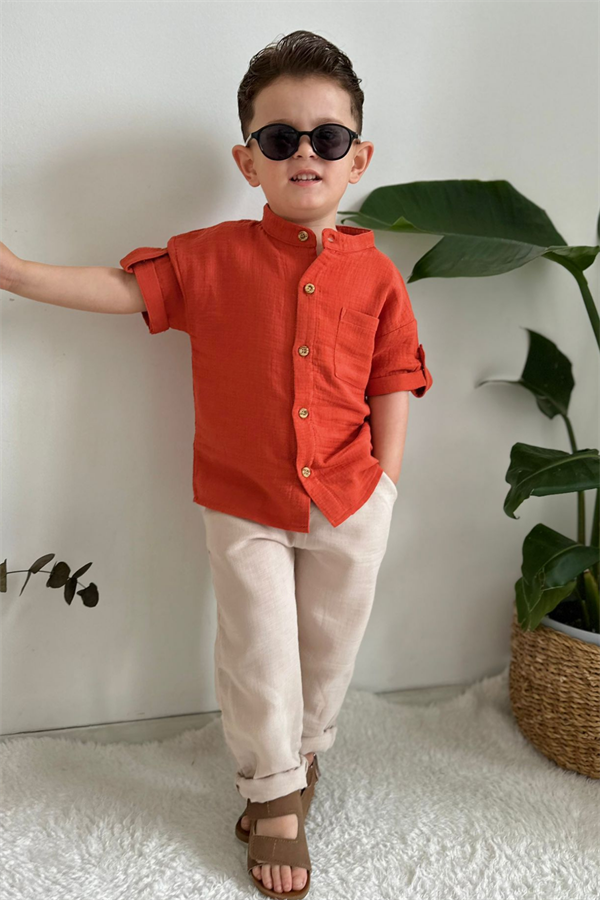 Müslin Kiremit Krem Takım