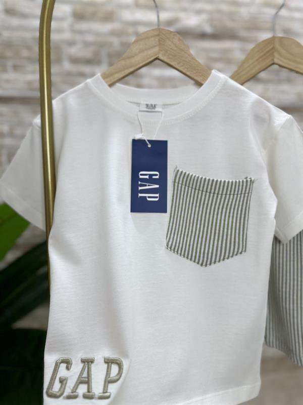 Nakışlı Gap Krem Şortlu Takım