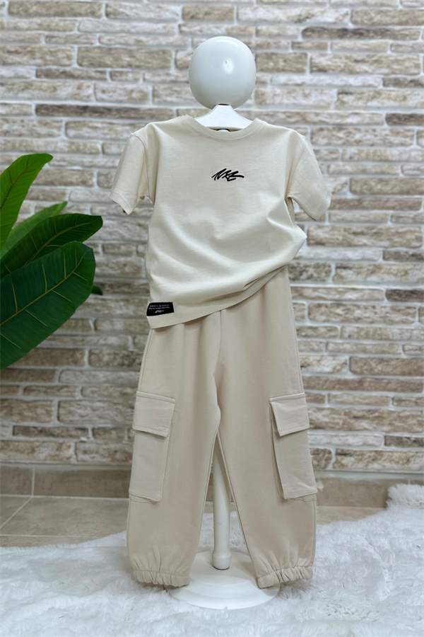 Next Bej Tshirt Eşofman Takım
