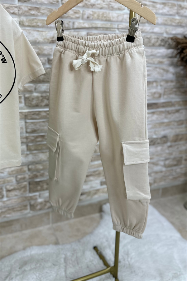 Next Bej Tshirt Eşofman Takım