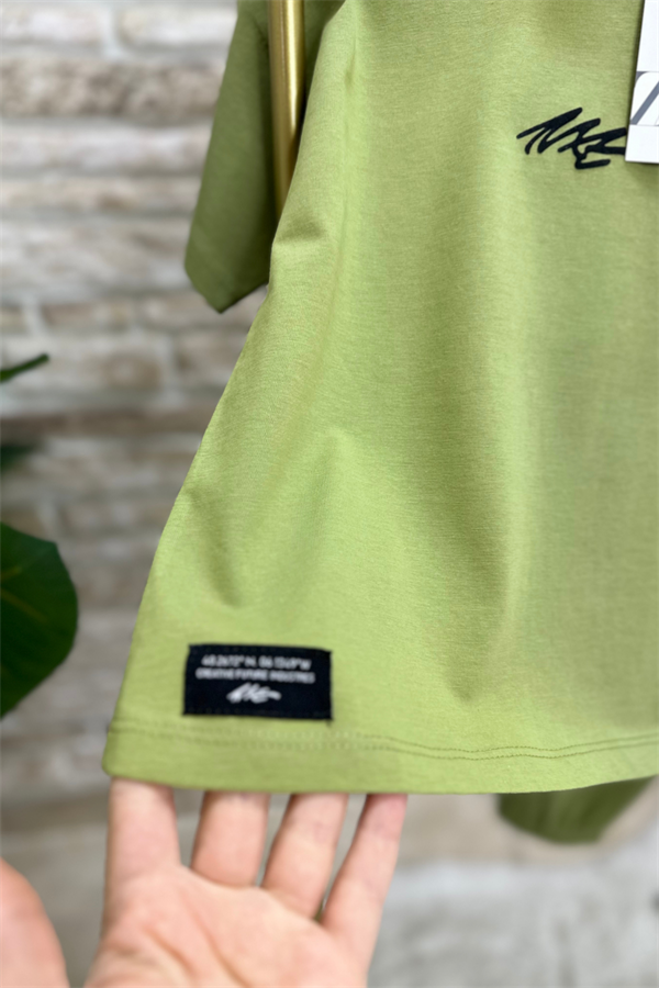 Next Yağ Yeşili Tshirt Eşofman Takım