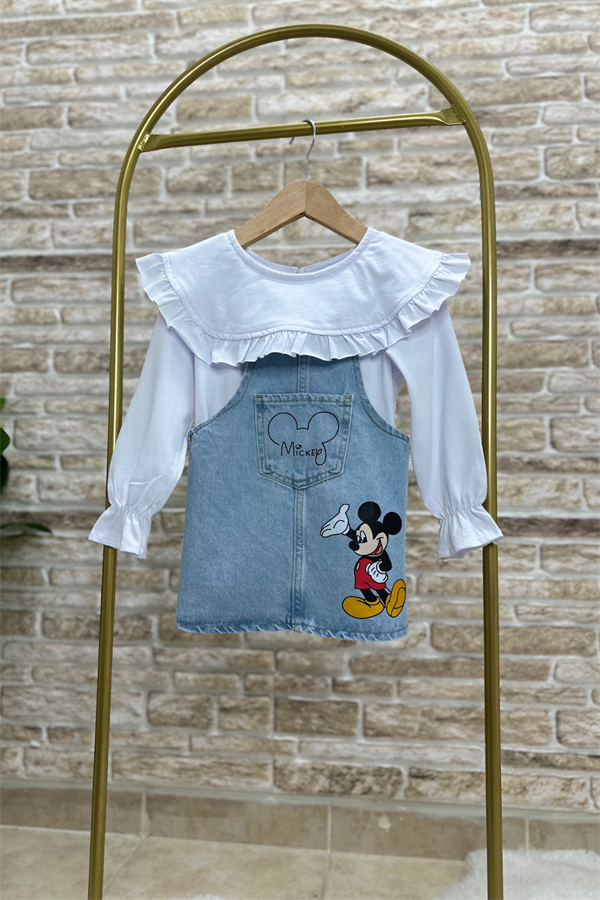 Önlük Yaka Beyaz Bluz