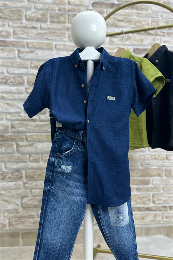 Orj. Marka Lacivert Gömlek